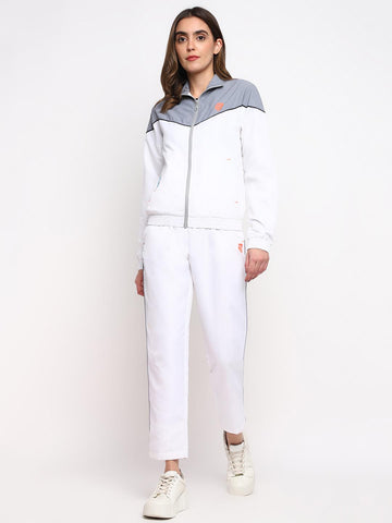 Women Track Suit - White-Grey