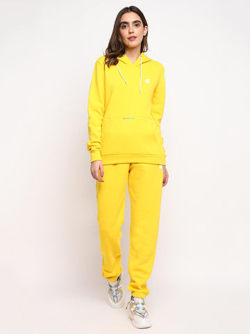 Womens Hoodie and Jogger Set - Yellow