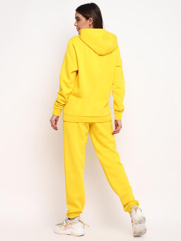 Womens Hoodie and Jogger Set - Yellow