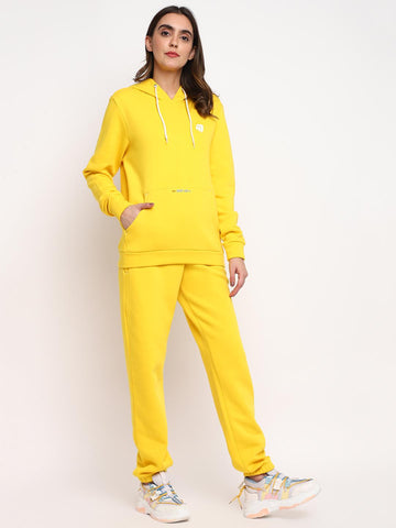 Womens Hoodie and Jogger Set - Yellow