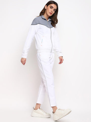 Women Track Suit - White-Grey