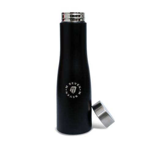 SS Fancy Water Bottle (Black, Steel)