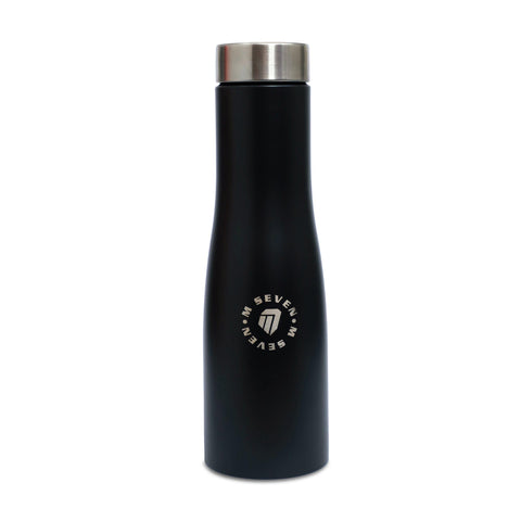 SS Fancy Water Bottle (Black, Steel)