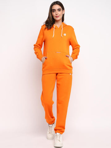 Womens Hoodie and Jogger Set - Orange