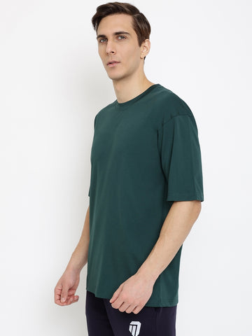 Unisex Tshirt Over Sized (Half Sleeve) Dark Green