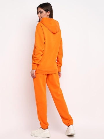 Womens Hoodie and Jogger Set - Orange