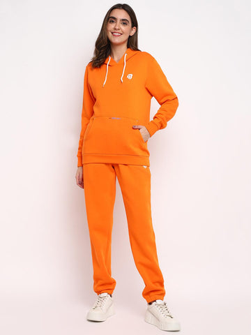 Womens Hoodie and Jogger Set - Orange