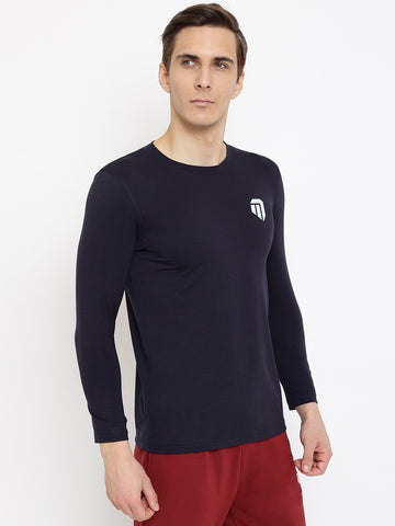 Men’s Tshirt (Full Sleeve) - Navy Blue