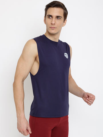 Men’s T-shirt (Long Arm Hole) Navy Blue