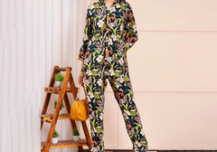 Black Tropical Floral Print Co-ord Set 2