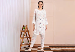 Elegant Cotton Blend Floral Co-ord Set 1