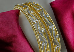 Elegant Gold-Plated Zircon Studded Earrings 1