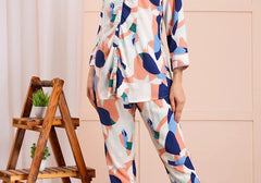Elegant Multicolor Abstract Printed Co-ord Set 3