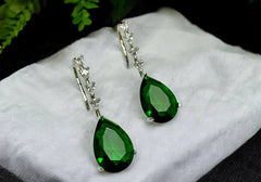 Emerald Elegance Drop Earrings 1