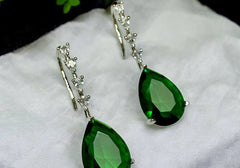 Emerald Elegance Drop Earrings 3