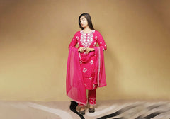 Fuchsia Garden Embroidered Kurta Set 1 