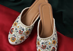 Ivory Garden Embroidered Jutti 2