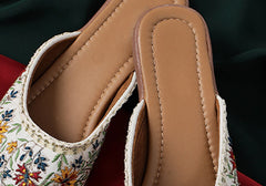 Ivory Garden Embroidered Jutti 3