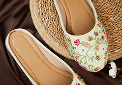 Ivory Meadow Embroidered Jutti 3
