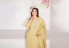 Luxe Golden Embroidered Suit Set 1