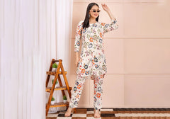 Modern Floral Print Co-ord Set 1
