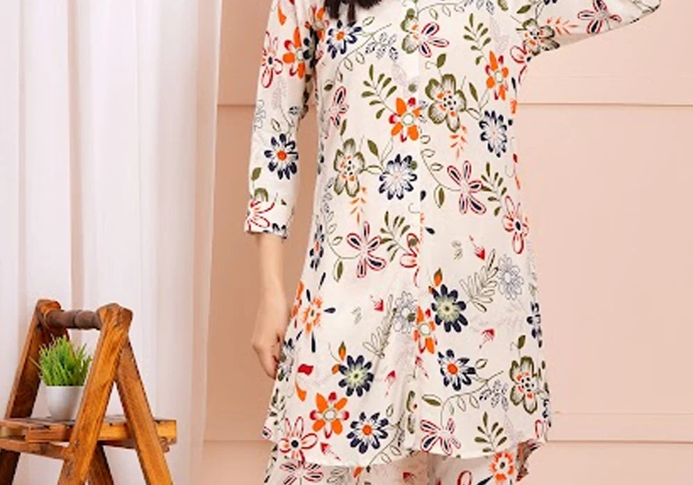 Modern Floral Print Co-ord Set 3