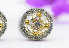 Radiant Diamond Halo Stud Earrings 2