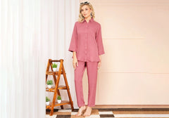 Stylish Mauve Solid Co-ord Set 1