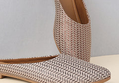Subtle Grace Beige Ethnic Jutti 3