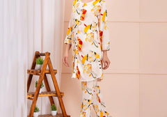 White Floral Printed Co-ord Set 2