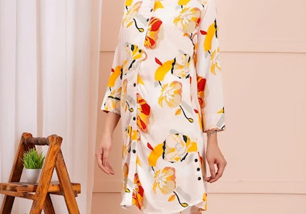 White Floral Printed Co-ord Set 3